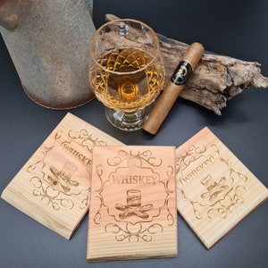 Wood Glass Coaster Unique Pieces Wood Cork Beer Mats Handmade Cocktails Coaster Coaster Gift Party Bar Bartender Active