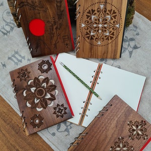 Unique wooden notepad organizer-handmade refillable journal, notebook, diary, daily planner-gift-eco-friendly