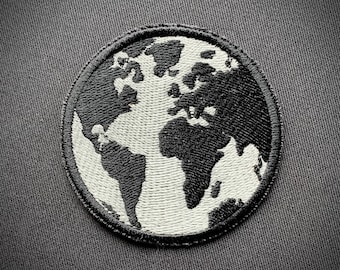 Patch ~ Planet ~ Earth ~ Patch ~ Embroidered ~ Organic ~ Applique ~ Sign ~ Logo ~ Embroidery