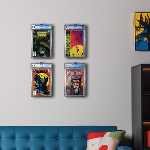 Comic Book Wall Mount Display Shelf for Graded CGC Protective Slabs Cases Minimal Heavy Duty image 1