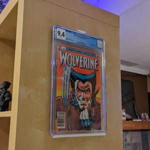 Comic Book Wall Mount Display Shelf for Graded CGC Protective Slabs Cases Minimal Heavy Duty image 3