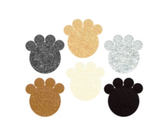 One Animal Love Paw Print 100% Cashmere Patch in Classic Color: Iron-On (Remove Adhesive to Sew Instead) Sweater Hole Repair or to Customize