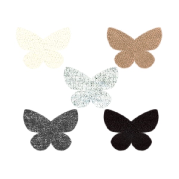 One Butterfly 100% Cashmere Patch in Classic Colors: Iron-On (or Remove Adhesive to Sew Instead) Sweater Hole Repair or to Customize