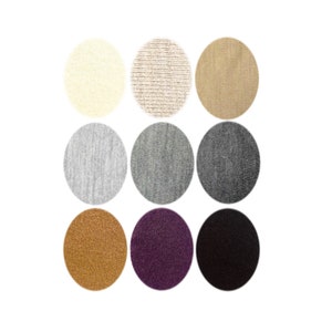 SINGLE Merino Wool Oval Classic-Color Patch: ONE Iron-On (Remove Adhesive to Sew Instead) One Patch to Repair Item,  Sweater, ONE Elbow Hole