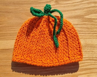 Crochet Pumpkin Hat, Halloween Costume, Hat for Photoshoot, Baby Pumpkin Outfit, Autumn Baby Hats, Gifts for Newborn, Gifts for Baby Shower