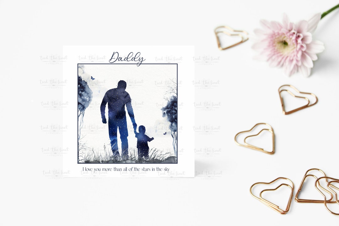 Daddy Fathers Day Card Fathers Day Card for Dad Personalised - Etsy