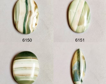 10 Pcs Lot Natural Swiss Green Opal Smooth Cabochon Lot 22x38x5-30x47x6mm 540 Cts 8324-26