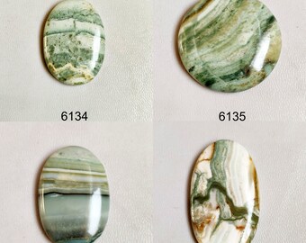 10 Pcs Lot Natural Swiss Green Opal Smooth Cabochon Lot 22x38x5-30x47x6mm 540 Cts 8324-26