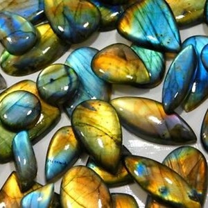 Natural Multi Fire Labradorite Marquise Shape Smooth Cabochon  1525 Cts   wholesale Lot