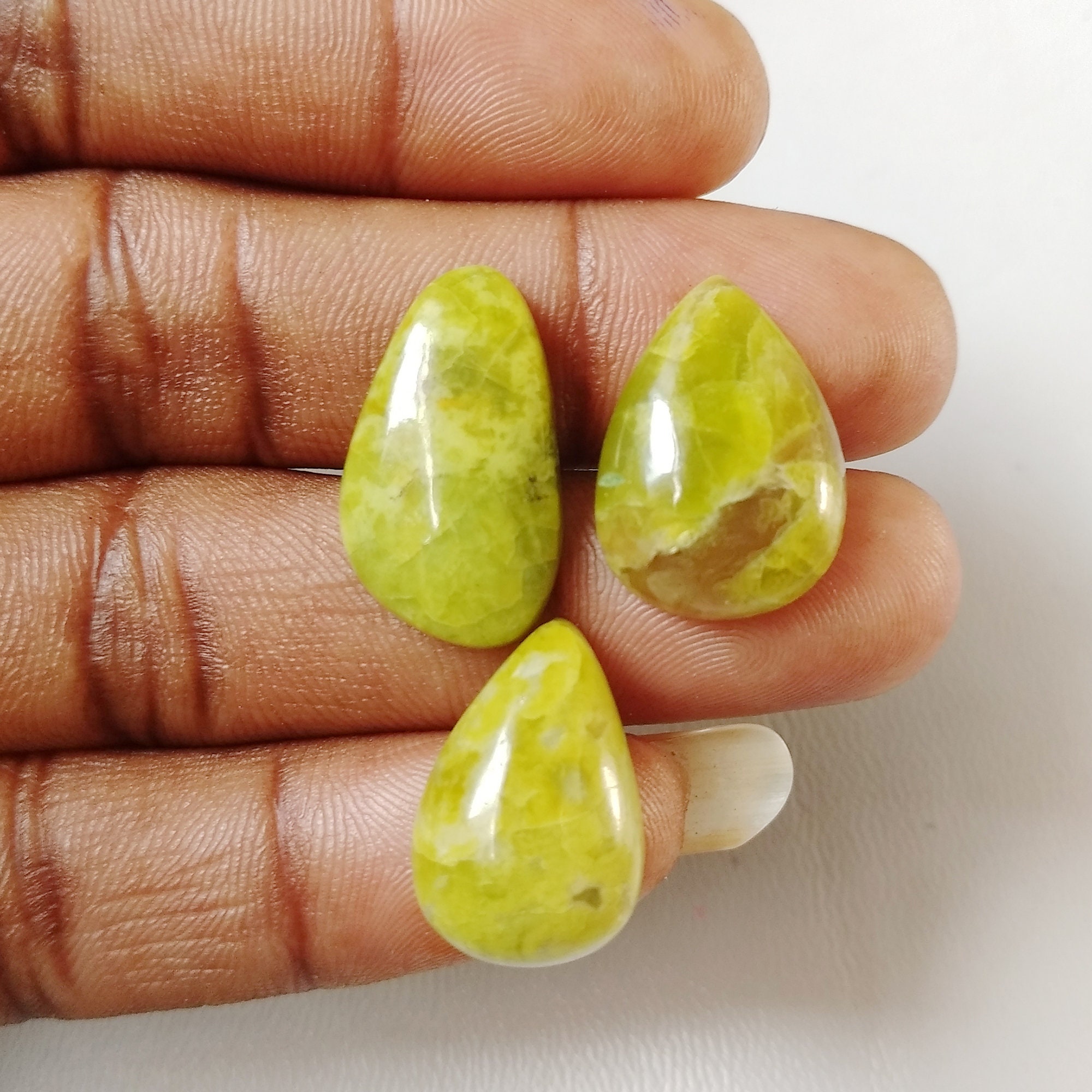 22x13mm Green Opal Natural Green Opal Gemstone Green Opal Etsy