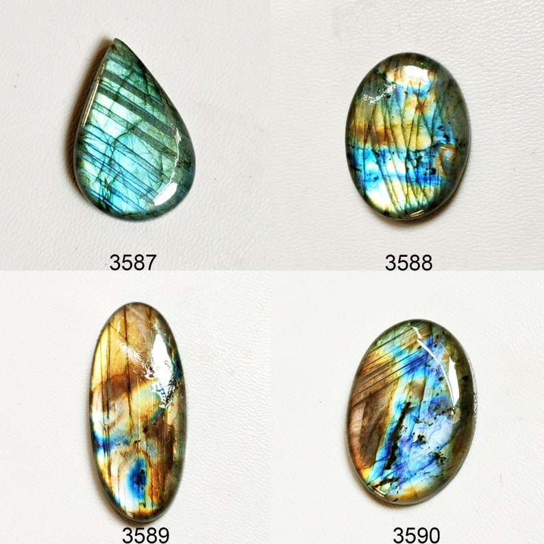 Labradorite Pendant Beads for Wirewrapping Jewelry Cabochons Labradorite Stone AAA Natural Labradorite Crystal Flashy Labradorite Beads
