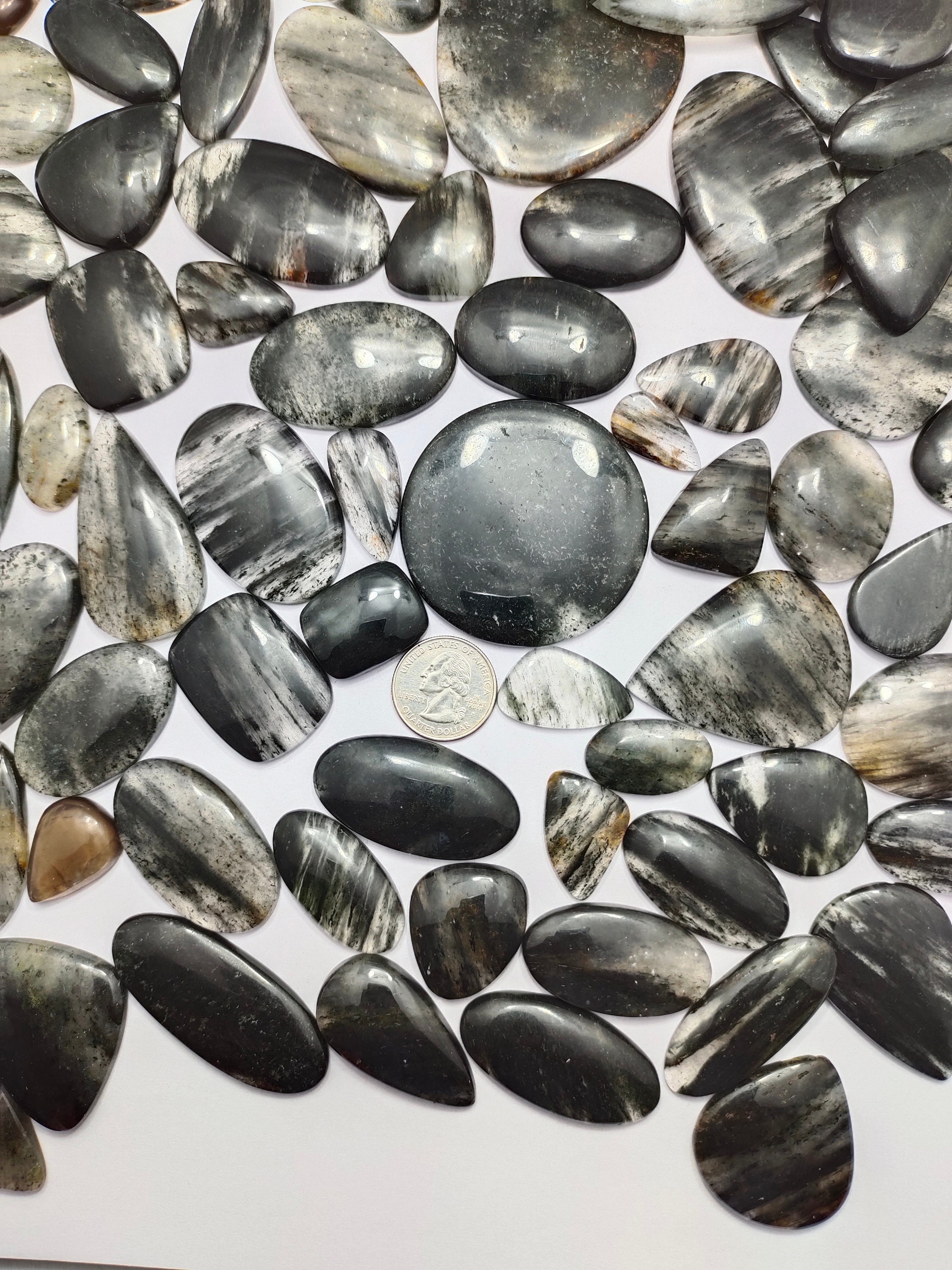 Black Quartz Stone Rutile quartz Crystal Wholesale Natural Etsy