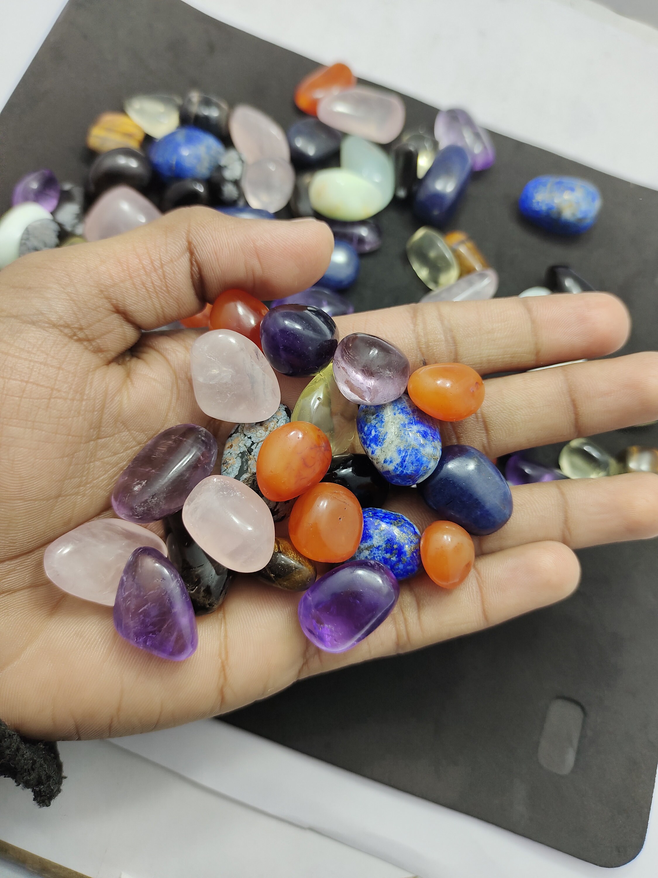 Mix Tumbled Stones Assorted Tumbled Gemstone Wholesale bulk Etsy