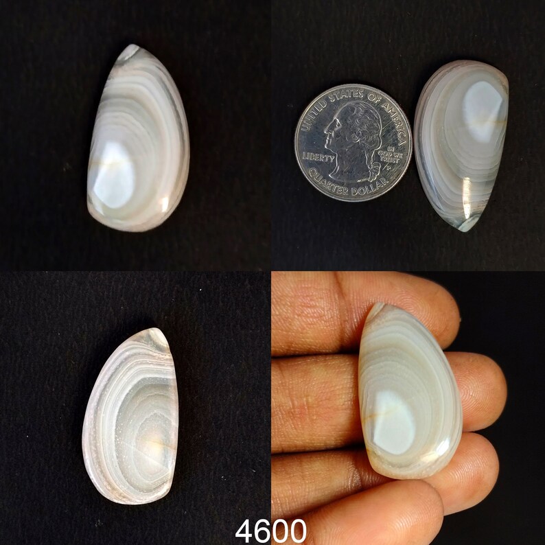 Botswana Agate Stone Banded Agate Healing Crystal for Wire wrap DIY Ring Agate Beads Botswana Agate Cabochon Pendants Jewelry Supply