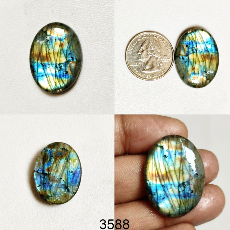 Labradorite Pendant Beads for Wirewrapping Jewelry Cabochons Labradorite Stone AAA Natural Labradorite Crystal Flashy Labradorite Beads
