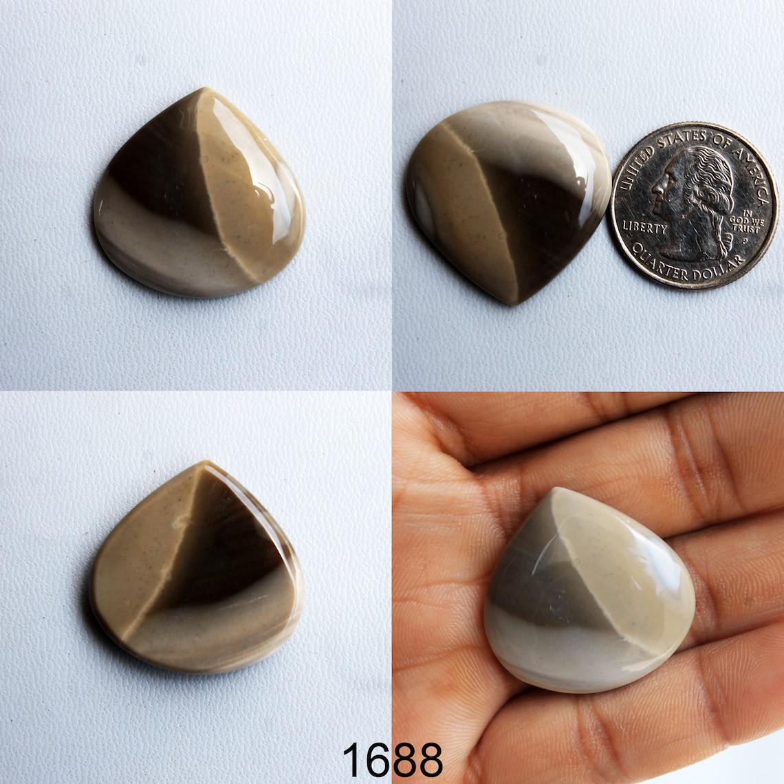 Natural Polish Flint Beads Polish Flint Healing Crystal Etsy