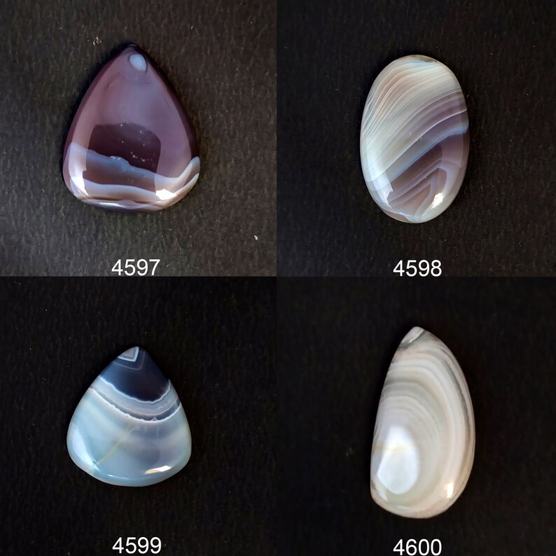 Botswana Agate Stone Banded Agate Healing Crystal for Wire wrap DIY Ring Agate Beads Botswana Agate Cabochon Pendants Jewelry Supply