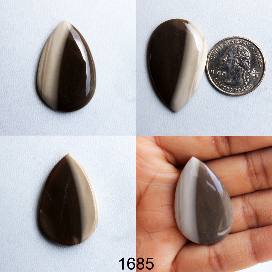 Polish Flint Stone Healing Crystal Polish Flint Gemstone Etsy