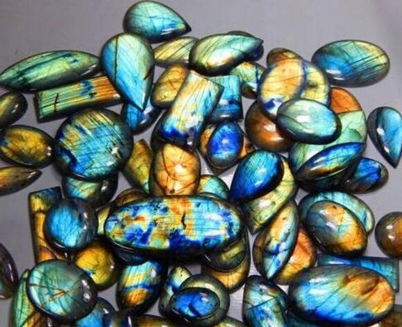 Labradorite lot Natural LABRADORITE CABOCHON Multifire wholesale Labradorite Gemstone lot 500 carats AAA quality Mix Size Labradorite Stone