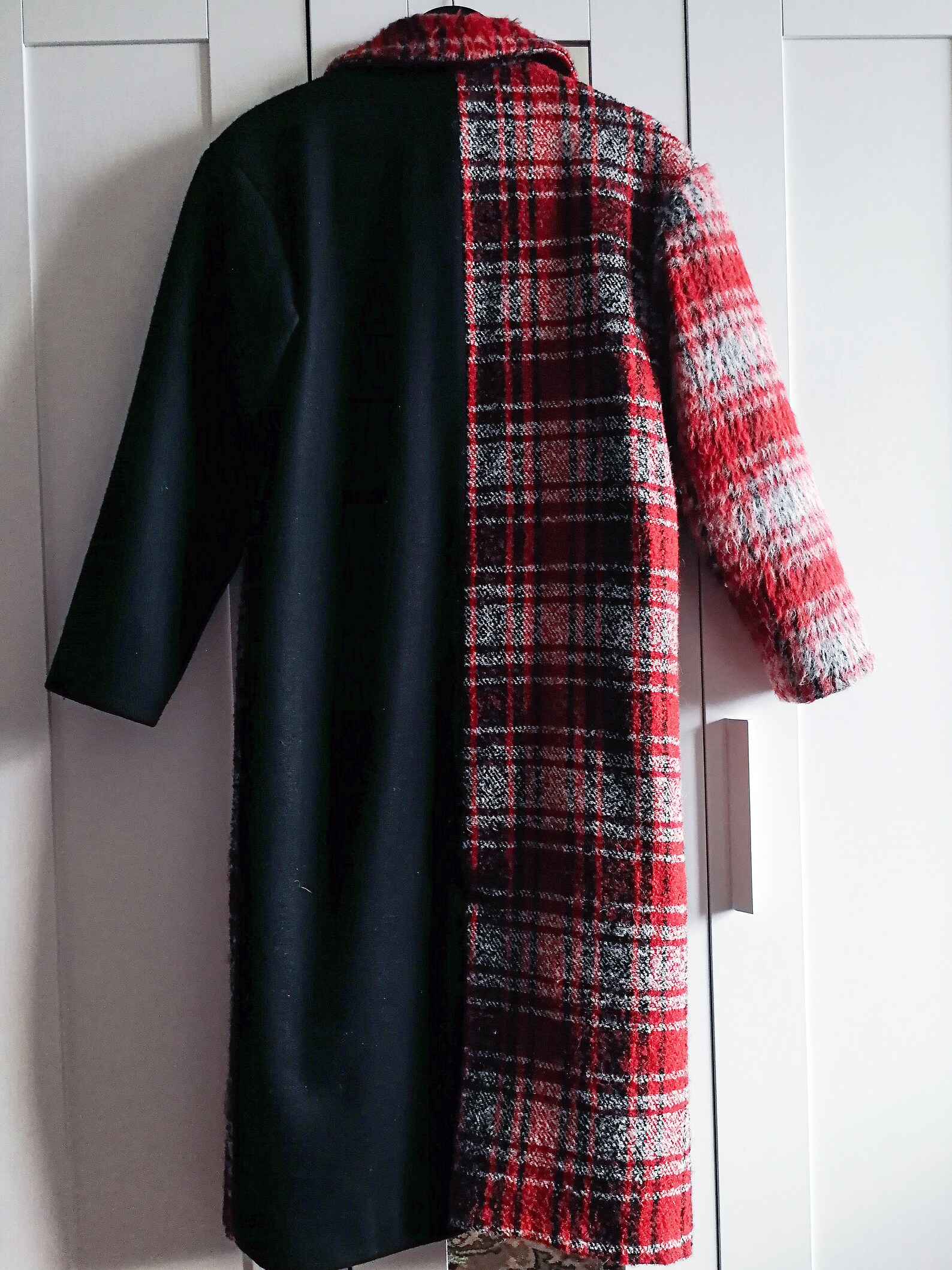 red check coat pant