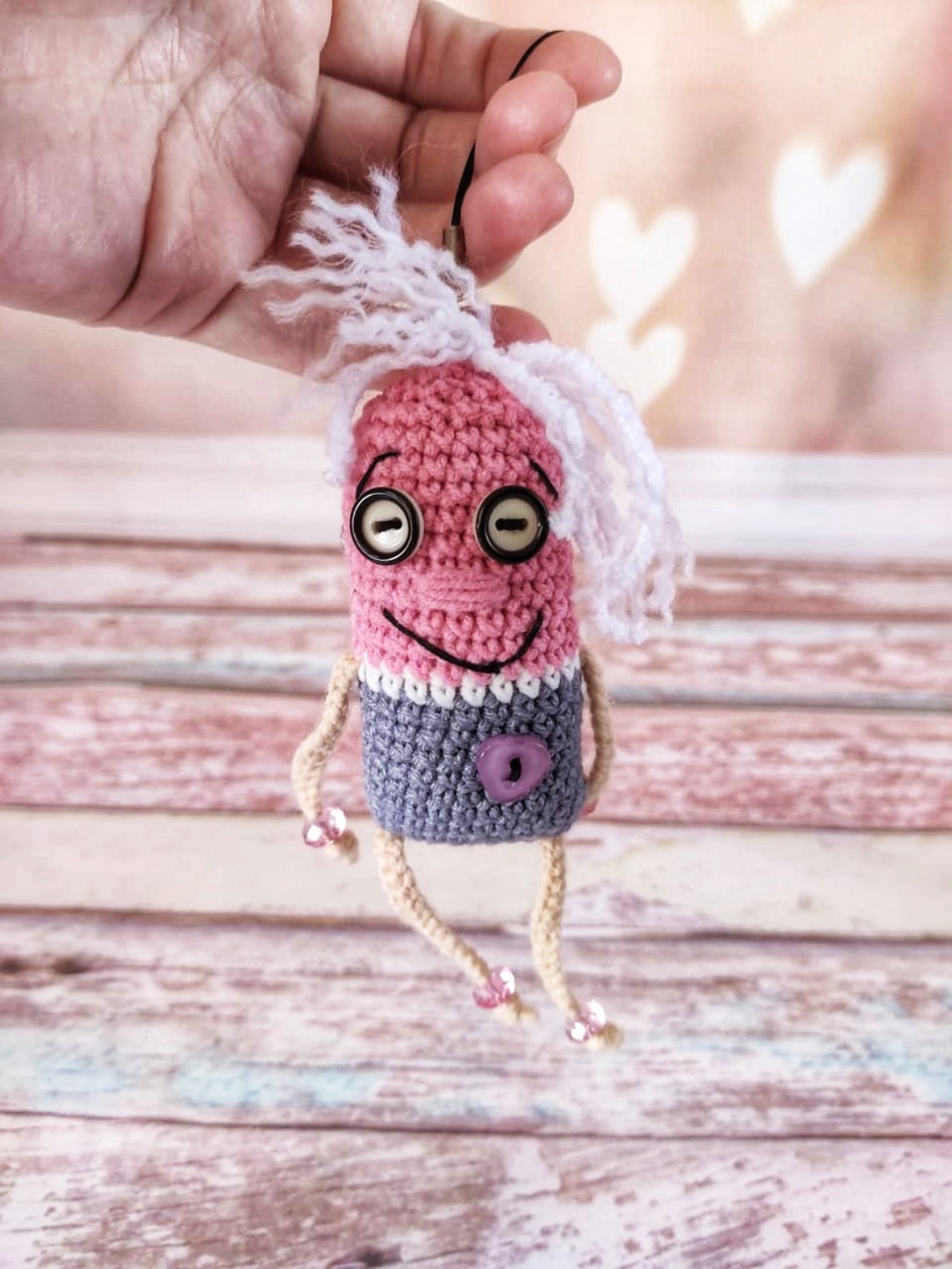Crochet keychain monsters bag crochet accessories keychain Etsy
