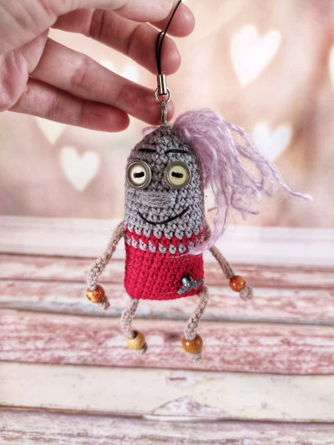 Crochet keychain monsters bag crochet accessories keychain Etsy