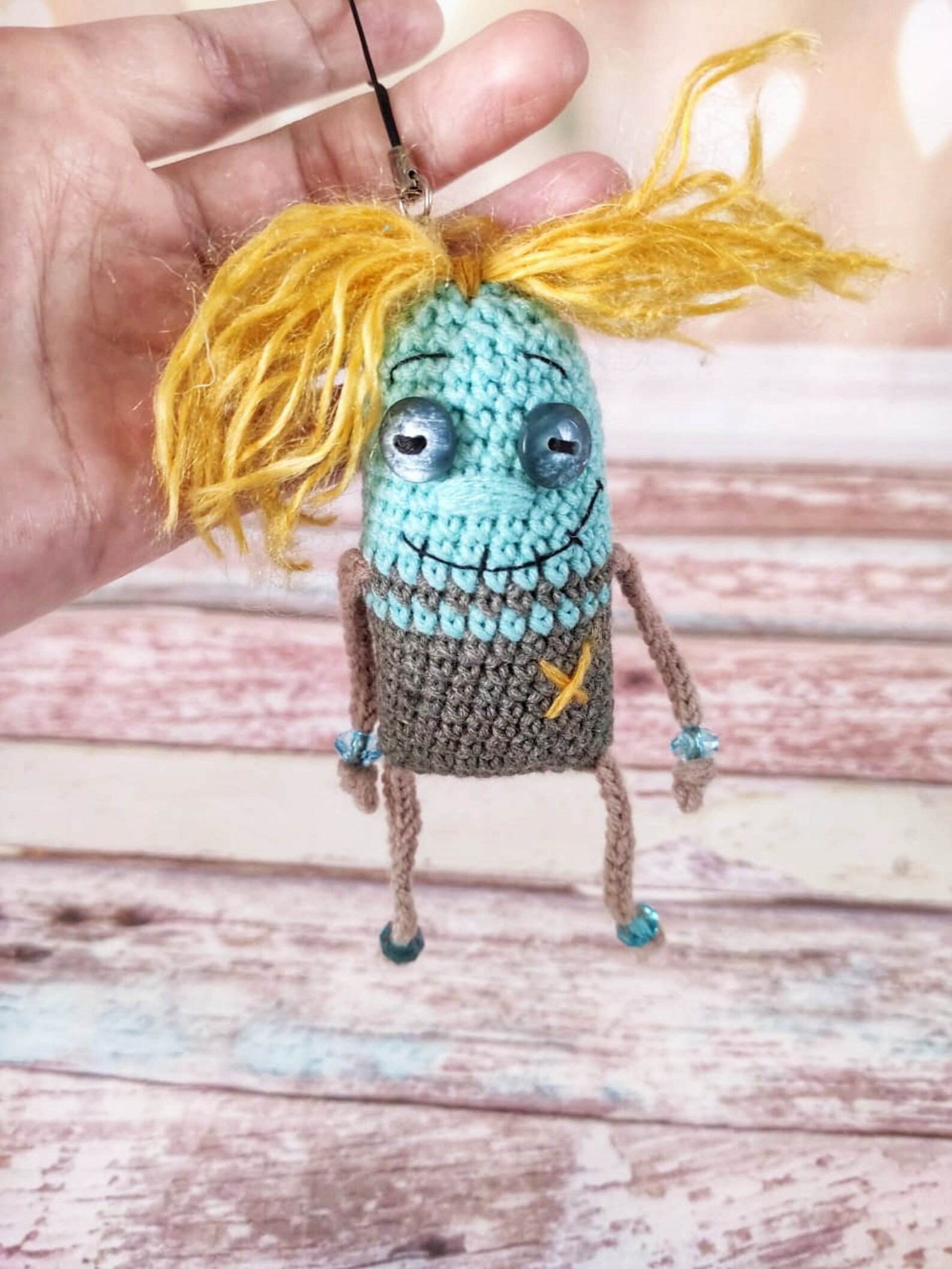 Crochet keychain monsters bag crochet accessories Halloween Etsy