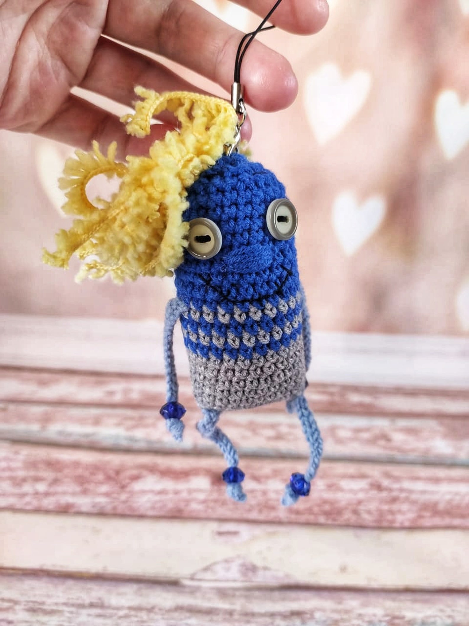 Crochet keychain monsters bag crochet accessories keychain Etsy