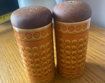 Vintage zout- en peperstel van Hornsea aardewerk