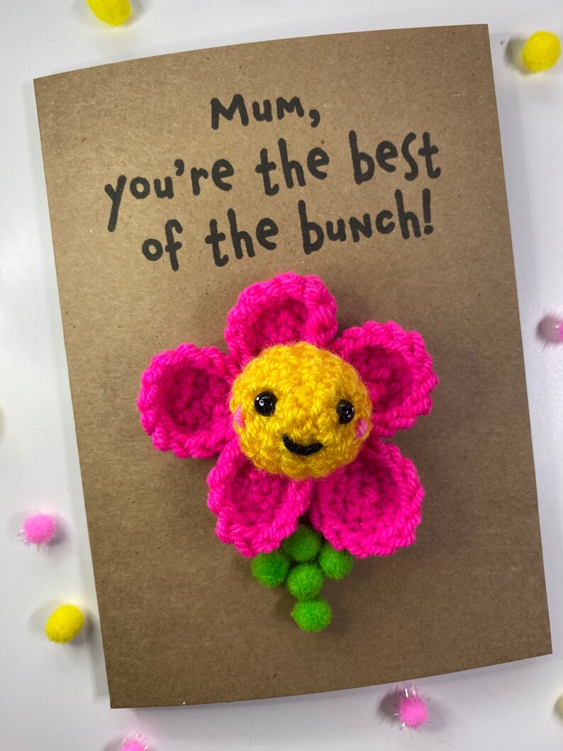 Crochet Flower Mum Birthday Card – Happy Mother's Day - Etsy