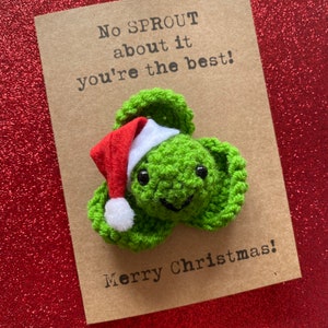 Carte de Noël - Carte au crochet - Carte Kraft - Sprout - Joyeux Noël - Pas de SPROUT, vous êtes le meilleur !