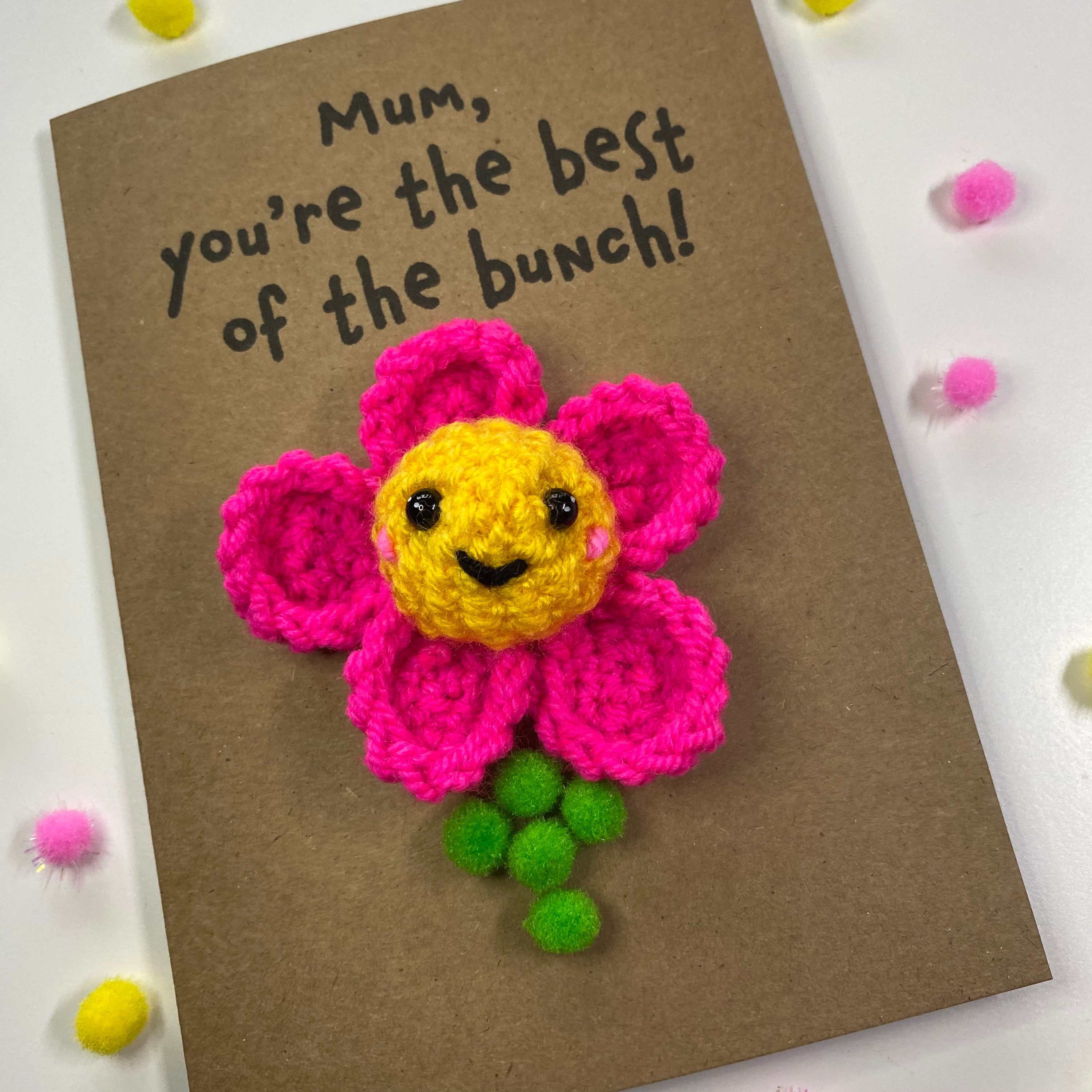 Crochet Flower Mum Birthday Card – Happy Mother's Day - Etsy