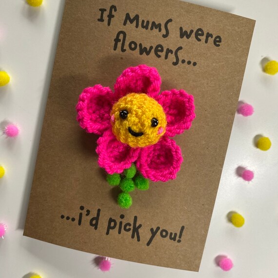 Art & Collectibles Mothers Day Card Crochet Card For Mum Mom Card ...