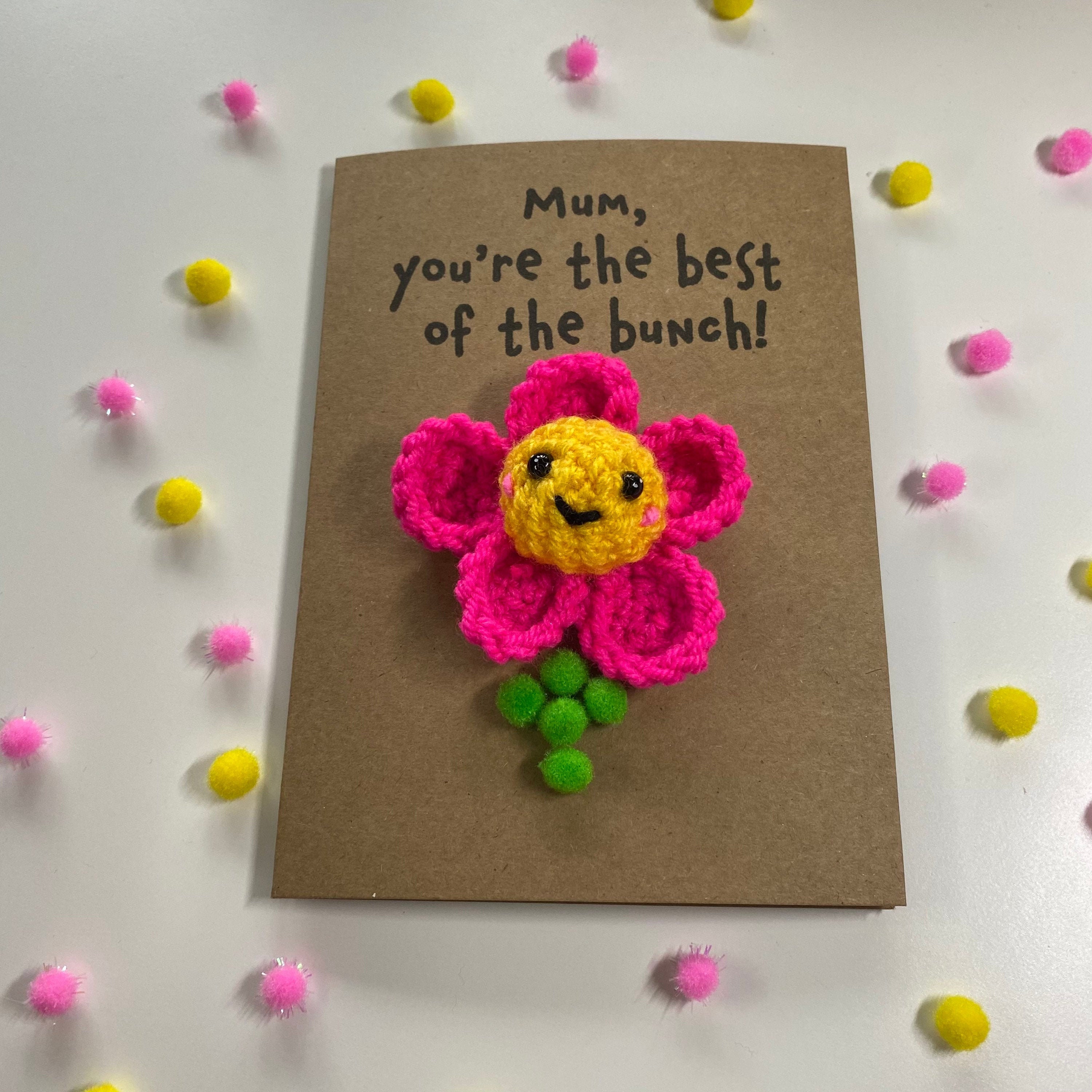Crochet Flower Mum Birthday Card – Happy Mother's Day - Etsy