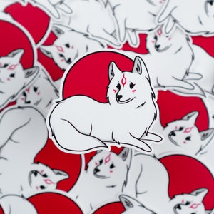 Wolf Moon Vinyl Sticker | Weatherproof | Sticker for Laptop, Water Bottle, Decal | Gift