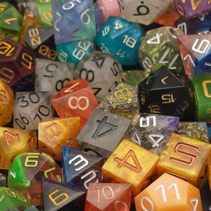 Resin Sharp Edge Dice *7PC set* Assorted Mystery Dice