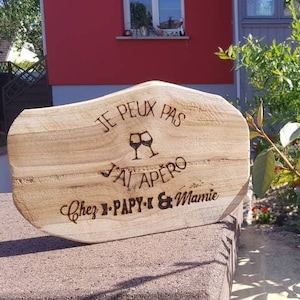 Personalized wooden aperitif board, Cutting board, Customizable gift, Father&#39;s Day gift, Mother&#39;s Day gift, Birthday gift