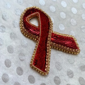 Red ribbon pin, Snead day, I know about the problem of HIV/AIDS and I am not indifferent to it,  red ribbon week, Heart Awareness,