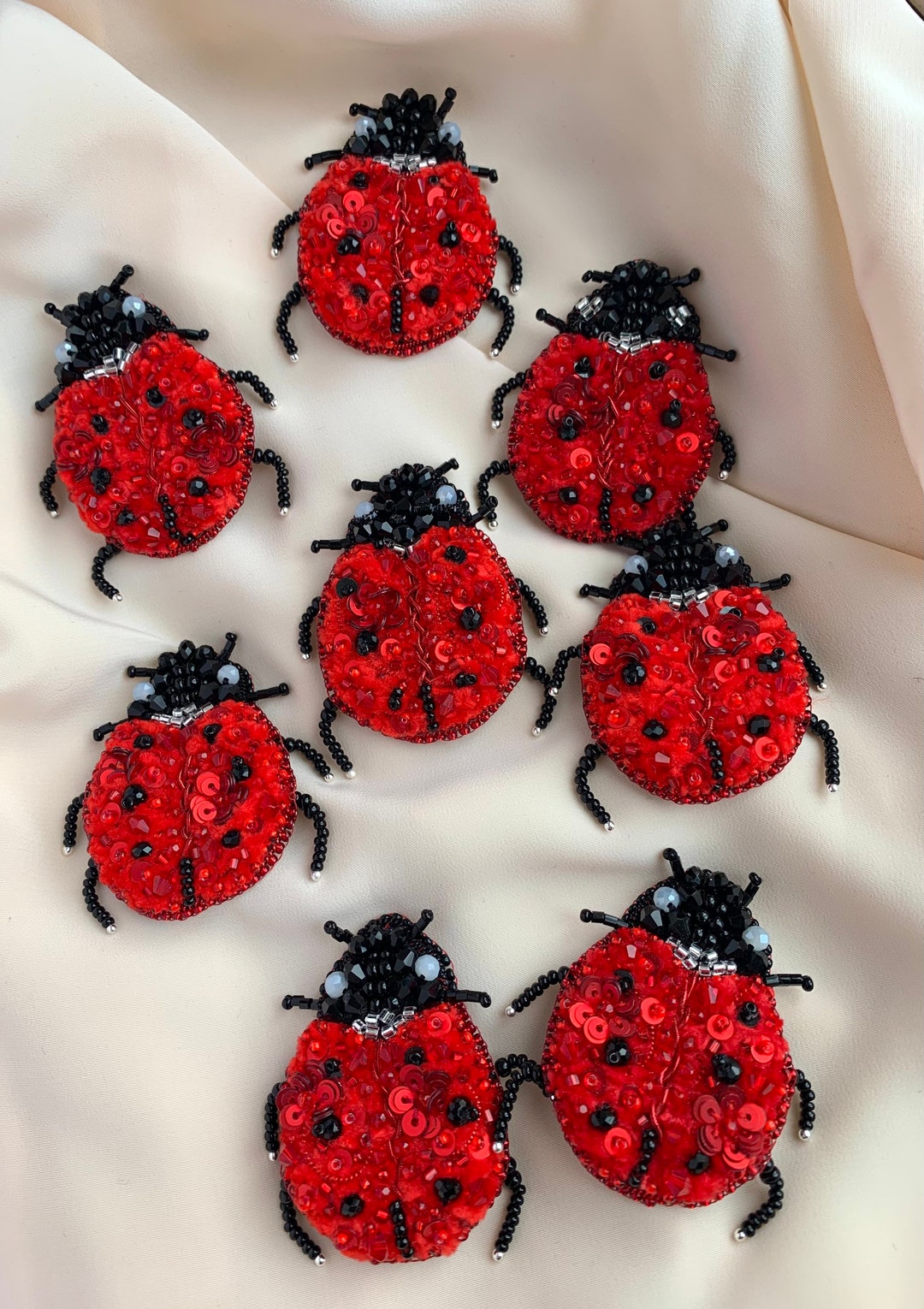 Broçche Coccinelle En Métal Emaillé - 35 Mm - Style Nature - Accessoire Unisexe