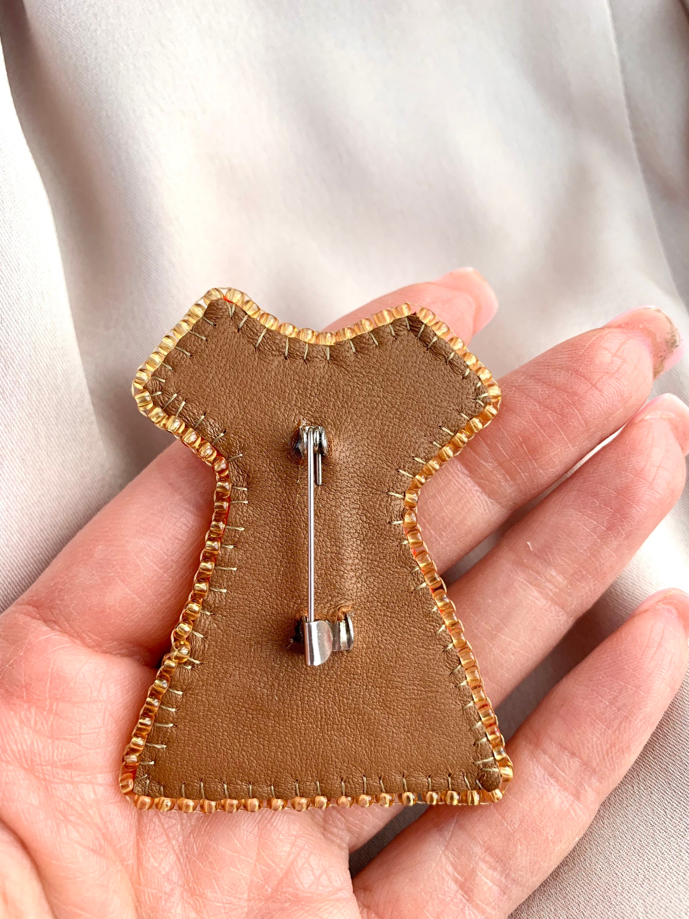 Red Dress Day, Embroidered Beaded Brooch MMIWG Red Dress