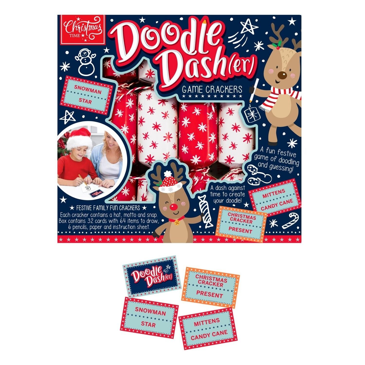 Christmas Crackers Game Doodle Dash Christmas Festive Game Etsy Uk