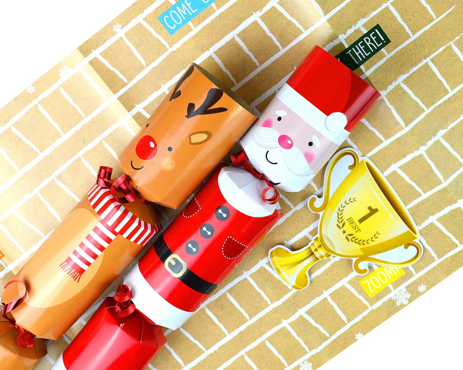 6 Christmas Crackers Racing Board Game Kids Xmas Table Fun Etsy UK