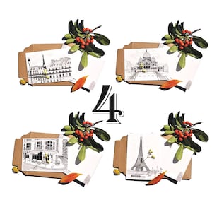 Pack of 4 Original Postcards WITH 33% DISCOUNT    PARIS Gallery