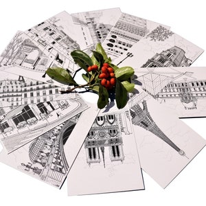 Pack of 12 Original Postcards with 60% discount PARIS Gallery Art printing Gift card image 1