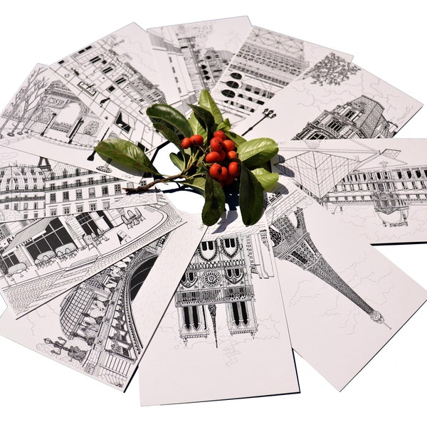 Pack of 12 Original Postcards with 60% discount PARIS Gallery | Art printing | Gift card