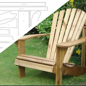 Adirondack Chair plan with footstool image 1