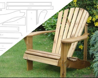 Adirondack Chair plan with footstool