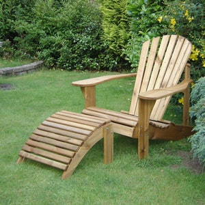 Adirondack Chair plan with footstool image 2