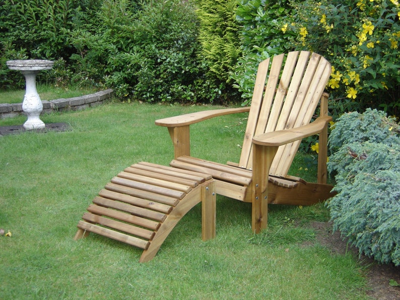 Adirondack Chair plan with footstool image 2