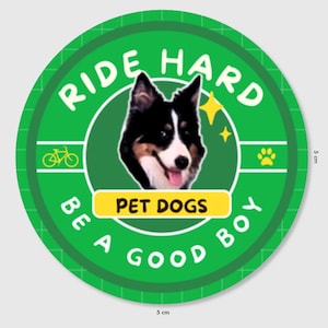 Adesivi - Ride Hard / Sii un bravo ragazzo / Cani da compagnia - bici e cane